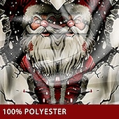 お買い得  サンタクロースの衣装-クリスマス 男性用 サンタクロース シャツ ボタンアップシャツ 長袖 カジュアル パーティーイブニングウェア 日常 秋 冬 春夏 シャツカラー ボタンアップ 3Dプリント ホワイト