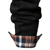 economico Camicie da uomo-Per uomo Camicia Camicia di velluto a coste Sovracamicia A quadri Esterno Strada Nero Blu marino Marrone Verde Manica lunga Colletto Inverno Primavera &amp; Autunno Abbigliamento