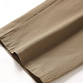 economico Pantaloni cargo-Per uomo Pantaloni cargo Pantaloni Bottoni Multi tasca Liscio Indossabile Esterno Giornaliero Campeggio e hiking Di tendenza Classico Nero Giallo
