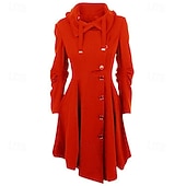 cheap Tops-Punk &amp; Gothic Steampunk Coat Trench Coat Hooded Plus Size Slim Fit Fancy Dress Women's Casual Daily Adults' Coat Fall &amp; Winter