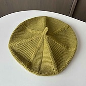 levne Party klobouky-Klobouky Polyester Baret 30. léta Se širší krempou Ležérní Dovolená Čajový dýchánek Dámský den Elegantní Jednoduchý retro S Čistá Barva Barevně dělené Přílba Pokrývky Hlavy