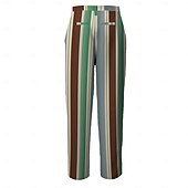 billige Slank-Herre Grafisk Geometrisk Dressbukser Medium Midje Årgang Fritid Formell Hverdag Lomme Sommer Vår Høst Grønn