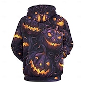 levne Mikiny s kapucí-Dýně Kapuce Pullover předvečer Všech svatých 3D Přední kapsa Grafika Pro Pro páry Pánské Dámské Dospělé předvečer Všech svatých Karneval Plesová maškaráda 3D tisk Párty Běžné / Denní