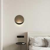 cheap Indoor Wall Lights-Modern Minimalist Round Aluminum LED Wall Sconce Lamp Indoor Modern Indoor Wall Lights Bedroom Metal Wall Light 110-240V 10W