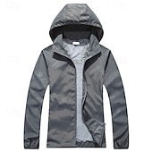 baratos Casacos Leves, Polares &amp; Caminhada-Homens Jaqueta Softshell Jaqueta de Trilha Ao ar livre A Prova de Vento Impermeável Jaqueta leve Jaqueta corta-vento Viajar Preto Branco Amarelo Roxo Escuro Vinho