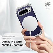 abordables Coques autres téléphones-téléphone Coque Pour Pixel 9 Pro Pixel 9 Pro XL Pixel 8 Pro Pixel 8 Pixel 7 Pixel 7 Pro Pixel 6 Pixel 6 Pro Coque Arriere Magnétique Prise en charge de la charge sans fil Antichoc Rétro PC Silicone