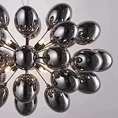 economico Luci a sospensione-lampada a sospensione a led 60/80cm postmoderno a forma di uva in stile floreale lampadario in vetro sputnik design g9 illuminazione di lusso per la casa soggiorno bar 110-240v