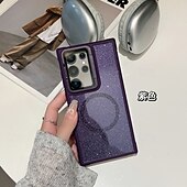 お買い得  サムスン用ケース-電話 ケース 用途 S24 Ultra S24 Plus S24 S24 FE S23 S23 Ultra S23 Plus S21 FE S20 FE S25ウルトラ バックカバー スタンド付き 磁石バックル ワイヤレス充電をサポート レトロ風 TPU アクリル PC