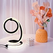 baratos Candeeiros de mesa-1pc nórdico simples espiral lâmpada de mesa, quarto cabeceira proteção para os olhos, regulável usb alimentado led lâmpada decorativa para casa sala de estar quarto
