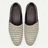 economico Mocassini in pelle premium-mocassini da uomo traspiranti in pelle bovina di prima qualità e nylon intrecciato - comode scarpe slip-on per abbigliamento casual e formale