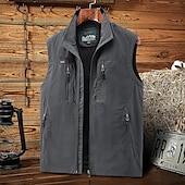 economico Gilet-Per uomo Gilet / gilet da escursionismo Senza maniche Gilè Esterno Comodo Inverno Tasche multiple Poliestere Nero Verde militare Rosso Caccia Pesca Scalate