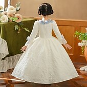 levne Šaty-Rokoko Retro Šaty Kostým na Večírek Maškarní Princeznovské Shakespeare Pevná barva Plesové šaty Dívčí předvečer Všech svatých Karneval Den dětí Párty Narozeniny Dovolená Dětské Šaty Celý rok