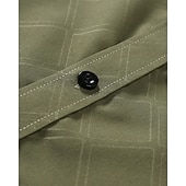 economico camicie da uomo no stiro-Per uomo Camicia Camicia elegante Camicia con Bottoni Plaid Matrimonio Feste Rosso Verde Grigio Manica Lunga Bavero Primavera &amp; Autunno Abbigliamento