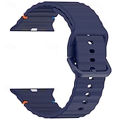olcso Apple óraszíjak-Sportszíj Kompatibilis valamivel Apple Watch óraszíj 38mm 40mm 41mm 42mm 44mm 45mm 49mm Elasztikus Állítható Szilikon Csere óraszíj mert iwatch Ultra 2 Series 9 8 7 SE 6 5 4 3 2 1