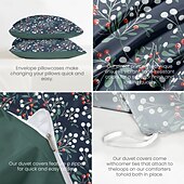 baratos Quarto de Natal-capa de edredom de natal com design de visco 100% algodão roupa de cama festiva para férias macia e aconchegante inclui capa de edredom e fronhas para decoração sazonal de quarto tamanho queen king