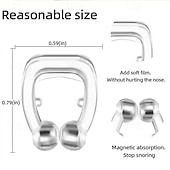 billige Personlig beskyttelse-4 stk silikon magnetisk anti snorke stop snorking neseklemme sovebrett sovehjelp