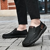 levne Pánské nazouváky a mokasíny-pánské ležérní slip-on mokasíny, lehké prodyšné boty z umělé kůže s protiskluzovou podrážkou, ideální pro každodenní nošení a outdoorové aktivity