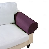 baratos Cobertura de Sofa-Capa de Braço de Cadeira de Banqueta Cor Sólida Colcha de Poliéster
