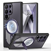 Χαμηλού Κόστους Samsung Θήκη-τηλέφωνο tok Για Samsung Galaxy S24 Ultra S24 FE S23 Ultra S22 Ultra S21 FE S25 Ultra Θήκη μαγνητικής προσρόφησης Με Magsafe με βάση στήριξης Υποστήριξη ασύρματης φόρτισης Ανθεκτική σε πτώσεις TPU PC