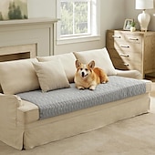 baratos Capa de Sofá-Capa de sofá 100% à prova d&#039;água para cães, lavável, antiderrapante, cobertor para cães, à prova d&#039;água para sofá, protetor de móveis leve e durável para filhotes de gatos de estimação com fundo antiderrapante