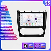 abordables Lecteurs multimédias pour voitures-autoradio lecteur multimédia pour 2004 - 2011 mercedes benz w203 w209 android 9 pouces autoradio lecteur multimédia navigation gps dsp bluetooth écran hd