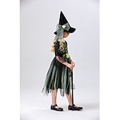 levne Dětské kostýmy-Čerodějnice Valpuržina noc Šaty Cosplay kostým Dětské Dívčí cosplay Výkon Párty předvečer Všech svatých Karneval Plesová maškaráda Mardi Gras Jednoduchý karnevalový kostým