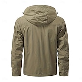 economico giacca sportiva-Per uomo Giubbino da escursione Giacca tattica Giacca a vento Sportivo Campeggio e hiking Impermeabile Antivento Design staccabile Primavera &amp; Autunno Tinta unica Attivo Con cappuccio Standard Nero