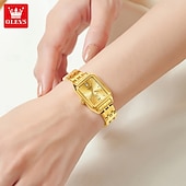 levne Quartz hodinky-olevs luxusní značkové dámské hodinky zlaté nerezové voděodolné datum dámské náramkové hodinky náramek hodinky 5616
