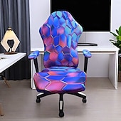 preiswerte Esszimmerstuhl-Abdeckung-4-teiliger, abnehmbarer Computerstuhlbezug für Gaming-Stühle, einfach zu montieren, Schutzhülle für Bürostühle, Liegestühle und Rennstühle