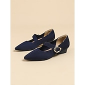 ieftine Block Heels-pantofi de damă din tricot Mary Jane cu curea cu cataramă – pantofi confortabili și eleganti cu toc joasă pentru ținute casual sau de birou
