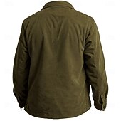 olcso férfi ing kabát-Férfi Tehenészfiú Kordbársony Ing Ingkabát Overshirt Hosszú ujj Szüret Törzsi Hétköznapi Ősz &amp; tél Galléros ingek Begombol 3D nyomtatás 2 zseb 1db Katonai zöld Sötétkék Barna