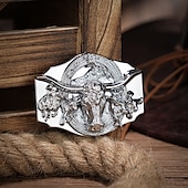 cheap Men&#039;s Belt-Men&#039;s Belt Buckle Buckle Silver Bronze Alloy Vintage Style Retro Vintage Cow Daily Religious Celebrations
