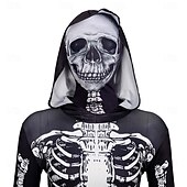 cheap Men&#039;s Costumes-Skull Skeleton Carnival Costume Full Body Suit Zentai Suits Bodysuits Kid&#039;s Adults&#039; Men&#039;s Women&#039;s Boys Scary Costume Performance Party Carnival Masquerade Easy Carnival Costume