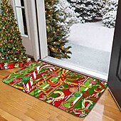 economico Bagno di Natale-tappetini da bagno natalizi creativi tappeti assorbenti da bagno in flanella antiscivolo