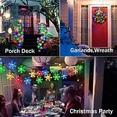 baratos Luzes solares de corda-Luzes de corda de fada à prova d&#039;água de floco de neve de natal com led solar 30/50/100 led 8 modos de iluminação para áreas externas quintal jardim feriado jardim casamento festa de ano novo