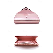 olcso Retikülök és estélyi táskák-női crossbody táska clutch táskák pu bőr esti menyasszonyi esküvőre láncos csillogó fényű divat ezüst fekete rózsaszínben