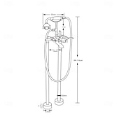 voordelige Badkranen-Badkraan - Retro vintage Galvanisch verzilveren Vrijstaand Keramische ventiel Bath Shower Mixer Taps