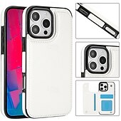 お買い得  iPhone用ケース-電話 ケース 用途 iPhone 16 Pro Max プラス iPhone 15 プロマックスプラス iPhone 14 13 12 11 Pro Max Plus Mini SE バックカバー スタンド付き カード挿入口 耐衝撃 レトロ風 TPU PUレザー