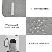 baratos Capa de Sofá-Capa de sofá 100% à prova d&#039;água para cães, lavável, antiderrapante, cobertor para cães, à prova d&#039;água para sofá, protetor de móveis leve e durável para filhotes de gatos de estimação com fundo antiderrapante