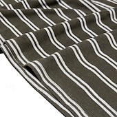 economico Maglietta casual Henley-Per uomo Maglietta con bottoni Maglietta Maglia Henley Camicia a Maniche Lunghe Manica Lunga Henley Primavera &amp; Autunno A righe Moda Designer Essenziale Bottoni Vacanza Streetwear Uscire Nero Bianco