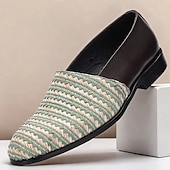 economico Mocassini in pelle premium-mocassini da uomo traspiranti in pelle bovina di prima qualità e nylon intrecciato - comode scarpe slip-on per abbigliamento casual e formale