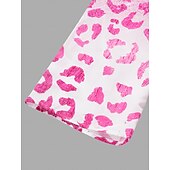 abordables Hauts d&#039;Art et de Design pour Femmes-Chemise femme basique néon et lumineux imprimé manches 3/4 hauts réguliers col en V décontractés rose bleu violet vert