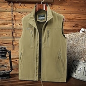 economico Gilet-Per uomo Gilet / gilet da escursionismo Senza maniche Gilè Esterno Comodo Inverno Tasche multiple Poliestere Nero Verde militare Rosso Caccia Pesca Scalate