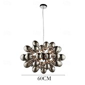 economico Luci a sospensione-lampada a sospensione a led 60/80cm postmoderno a forma di uva in stile floreale lampadario in vetro sputnik design g9 illuminazione di lusso per la casa soggiorno bar 110-240v