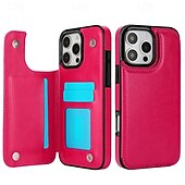 お買い得  iPhone用ケース-電話 ケース 用途 iPhone 16 Pro Max プラス iPhone 15 プロマックスプラス iPhone 14 13 12 11 Pro Max Plus Mini SE バックカバー スタンド付き カード挿入口 耐衝撃 レトロ風 TPU PUレザー