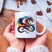 billige Krus og kopper-drage kaffekrus 11 oz keramisk krus morsomt krus morsomt kaffekrus for familie/venner/søster/kollega nyhet kaffekrus sommer vinter drinkware fest/jule/bursdagsgave