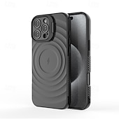 Недорогие Чехлы для iPhone-телефон Кейс для Назначение айфон 16 про макс iPhone 15 Pro Max iPhone 14 Pro Max iPhone 13 Pro Max Магнитный адсорбционный футляр со стендом Поддержка беспроводной зарядки Защита от удара ТПУ ПК