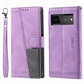 זול תיק טלפון אחר-טלפון מגן עבור Pixel 8 Pro Pixel 8 Pixel 7 Pixel 7 Pro Pixel 6 Pixel 6 Pro מארז כרטיס ארנק עם מעמד עם רצועת יד חריץ לכרטיס רטרו TPU עור PU