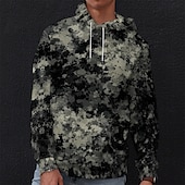 baratos Moletons de Caça-Homens Gráfico camuflagem Moletom Moletons Férias Diário Manga Longa Com Capuz Férias Esportes Para Noite Camuflado Estampado Inverno Primavera &amp; Outono Designer