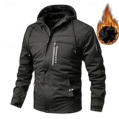 economico Softshell, pile e giacche da escursionismo-Per uomo Giacca in pile da escursione Inverno All&#039;aperto Tenere al caldo Fodera di vello Giacche in pile Cerniera intera Scalate Campeggio / Escursionismo / Speleologia Viaggi Nero Bianco Verde